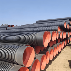 Tubo di Drenaggio Corrugato a Doppia Parete <span class=keywords><strong>in</strong></span> HDPE SN4 SN8 DN300 DN1200 per Fognature e Sistemi Sotterranei Comunali - Product Image 4