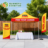 Tente promotionnelle extérieure personnalisée pliable, chapiteau publicitaire en tissu imprimé 10x10 pieds, tente pliante, gazebo pliable