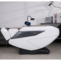 Sillón de Masaje de Gravedad Cero con Ondas Sónicas 4D 3D, Shiatsu, Amasamiento, Calefacción Eléctrica, Masaje Corporal Completo de Lujo con Riel SL