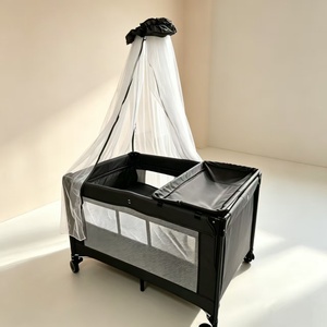 Cuna Plegable de Aleación de Aluminio para Bebés Recién Nacidos, Cama Portátil Multifuncional Anticaídas - Product Image 3