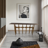 Table console moderne en bois massif pour salon, chambre à coucher, salle à manger, appartement, hôtel, couloir - Meubles au design simple