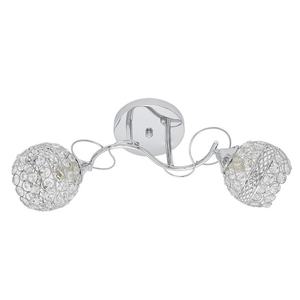 Lampada da soffitto, 2 portalampade E14, colore cromo, dimensioni 22 x 51 x 14,5 cm; ideale per illuminare spazi moderni e aggiungere stile - Product Image 1