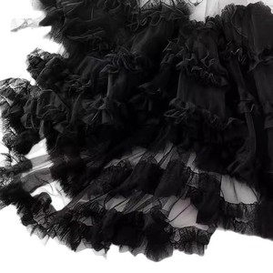 Femmes Vintage mi-longueur demi-gâteau jupe fine maille perlée taille haute Anti-rides élégante robe Studio <span class=keywords><strong>Photo</strong></span> <span class=keywords><strong>forêt</strong></span> gonflée - Product Image 5