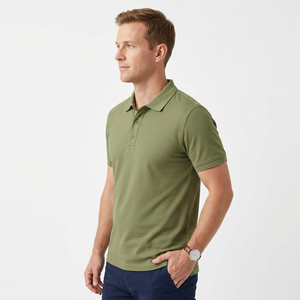 Polo de Punto Transpirable para Hombre, Absorbente de Humedad, Sin Plancha, Manga Corta, Cuello con Botones, Informal - Product Image 3