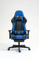 Chaise de jeu Alinunu de luxe en PVC pour gamer, avec massage à 1 point, chaise de course pour gamer avec repose-pieds