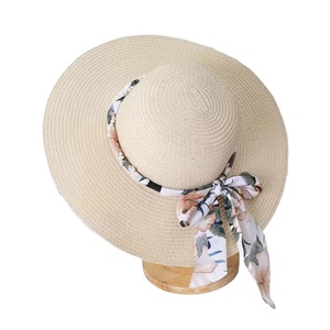 Vente en gros Chapeau De Paill Chapeau De <span class=keywords><strong>Paille</strong></span> pour l'été Plage Nature Large Bord Grand <span class=keywords><strong>Sombrero</strong></span> De Paja pour Pêche Voyage Usage Décontracté - Product Image 2