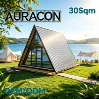 Maison préfabriquée modulaire moderne et respirante, structure en acier, cabane élégante pour hôtel, complexe hôtelier, camping, cour, modèle 3D