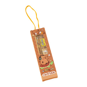 Capybara 5 Piece <b>Stationery</b> Set With Ruler Pencil Sharpener Kids <b>Gift</b> Box Drawing Supplies For School And Office Use - Product Image 4