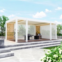 Pergolas Bioclimatiques à Lames Orientables en Alliage d'Aluminium Grande Taille à Colonnes Multiples pour Balcons Extérieurs et Jardins