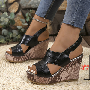Sandalias de Plataforma con Punta Abierta para Mujer, Estilo Europeo Americano, con Suela Gruesa y Plataforma Romana, Novedad de Verano - Product Image 6
