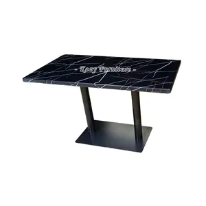 2024 Hete Verkopende Top Eettafel Zwarte Meubels Woonkamer Salontafel Eetkamer Meubels Grootte 120*60 Cm