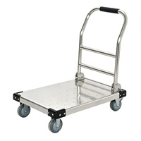 Chariot à main pliable, petit chariot de transport, chariot d'entrepôt, chariot à plateau portable, chariot silencieux omnidirectionnel pour le déménagement