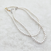Tendance bijoux élégants à la mode mariage grand collier de perles pour les femmes mode blanc perle collier ras du cou pour les filles