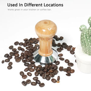 Tolvas de madera de manipulación calibradas, estación de apisonamiento espacial <span class=keywords><strong>Barista</strong></span>, amortiguador, accesorios <span class=keywords><strong>para</strong></span> molinillo de café, 1 Uds. - Product Image 4