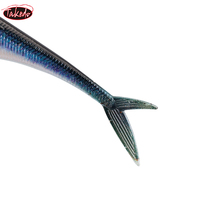 Leurre de pêche TAKEDO 3D Live Fish Painting, 12,5 cm, 16 cm, 19 cm, appât de pêche souple lumineux, queue de ciseaux, pour thon, bar, pêche en mer
