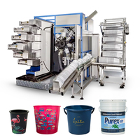 Machine d'impression offset entièrement automatique pour seaux en plastique, pots de fleurs et seaux de peinture