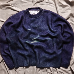 Autumn Trendy Luxury Round Neck Pullover <strong>Mens</strong> Knitwear Breathable <strong>Handmade</strong> Crochet <strong>Woolen</strong> Faded Dip Dye Jacquard <strong>Men</strong> <strong>Sweater</strong> - Product Image 5