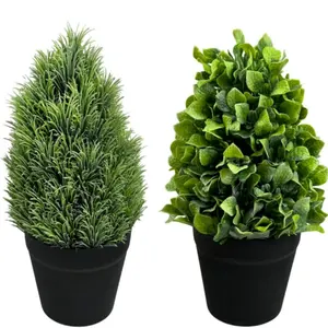 인공 화분 식물 관엽 식물 화분 소나무 탁상 시뮬레이션 녹색 식물 가정 장식에 작은 토피 관목