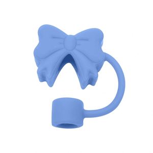 En gros, Capuchon de paille en silicone de qualité alimentaire, motif nœud papillon 10MM, réutilisable et anti-poussière pour gobelets et tasses - Product Image 5