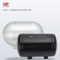 Réservoir d'air portable HF-034A pour klaxon de voiture, système de suspension pneumatique, véhicule modifié, noir et argent en option
