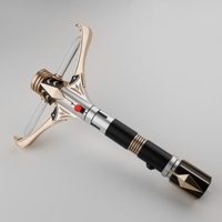 Nexussabers Stellan Gios Metal Hilt Lightsaber Motion Control Pixel Blade Cross Saber untuk Alat Film Cosplay