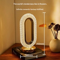 Produits pour la maison intelligente, contrôle tactile, lumière de nuit à piste en cristal 3D, décoration de chambre de fille, esthétique, USB, lampe de chevet LED, ambiance de table