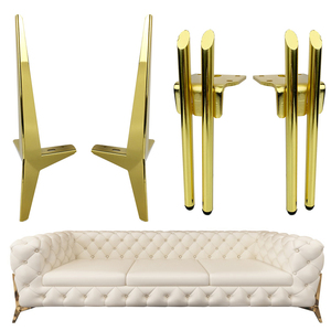 Furniture Legs Modern Luxury Chrome Side Bedside Bench Feet Console Steel Gold Metal Furniture Bed Cabinet Sofa Legs For Sofa