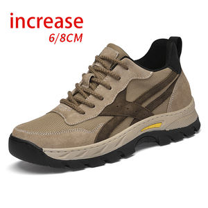 Chaussures de randonnée pour hommes à semelle épaisse de 8 cm, basses, en maille respirante, antidérapantes, pour le trekking et les sports de plein air - Product Image 1