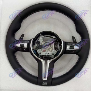 Volante Deportivo Negro M Performance en Alcántara Compatible con <span class=keywords><strong>BMW</strong></span> 320 <span class=keywords><strong>525</strong></span> F10 F20 F30 F15 F25 F07 F01, Piezas de Dirección para Automóvil - Product Image 1