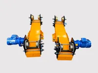 Palans industriels jaunes avec moteur, boîte de vitesses et enrouleur de câble pour applications de grue à flèche. Enrouleur de câble pour grue.
