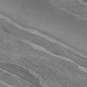 Collection de carreaux de porcelaine mats émaillés gris foncé moderne de qualité supérieure aspect pierre pour revêtement de sol intérieur d'appartement - Product Image 1