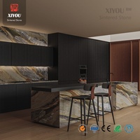 Losa de Piedra Sinterizada Gris Liguria Personalizada de 12 mm, 1600x3200 mm, Acabado Mate, Diseño Bookmatched para Proyectos de Encimeras