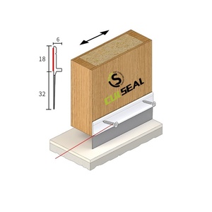 Sello inferior de puerta de PVC duradero, <span class=keywords><strong>burlete</strong></span> flexible de <span class=keywords><strong>aluminio</strong></span> para el hogar y hoteles, diseño de sellado caído - Product Image 5