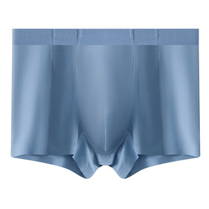 Pantaloni da <span class=keywords><strong>uomo</strong></span> di mezza età in seta di ghiaccio <span class=keywords><strong>senza</strong></span> soluzione di continuità con aria condizionata antibatterico e traspirante biancheria intima da lavoro comodi <span class=keywords><strong>Boxer</strong></span> - Product Image 6