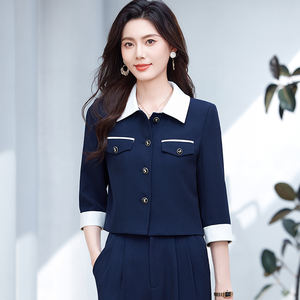 Chaqueta de traje de Primavera/Verano 2025 <span class=keywords><strong>para</strong></span> mujer, nueva moda, reductora de edad, estilo de viajero profesional, pequeña fragancia elegante joven - Product Image 4