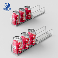 Système d'organisation de bouteilles pour supermarché Orio, étagère à rouleaux à gravité, poussoir automatique, écologique, qualité alimentaire, pour la vente au détail