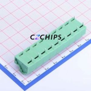 KF237-7.62-9P Spring Terminal Block Through hole Component (THT),P=7.62mm Connector 1x9P 7.62mm Green 9P - Product Image 2