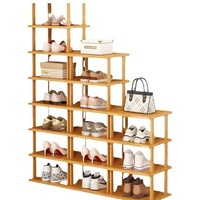 Meuble de rangement moderne pour chaussures, style marche, étroit, grande capacité, pour entrée, armoire à chaussures en bambou