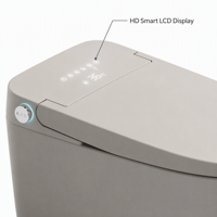 Toilette intelligente allongée moderne sans réservoir, bidet électrique, télécommande, chasse d'eau silencieuse, intelligente, pour projets hôteliers de luxe