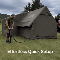 Tente de camping gonflable pour SUV, imperméable, en Oxford, grande, double couche, installation rapide