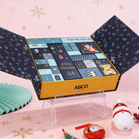 24 rejillas DIY cuenta regresiva CALENDARIO DE Adviento caja ciega ventaja UV cajas de números de cartón vacías en relieve regalo de Navidad para niños