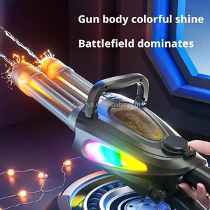 Puede conectarse botella de agua externa Gatling B /O pistola de agua recargable Luz de disparo pistola de agua eléctrica Gatling para niños - Product Image 4