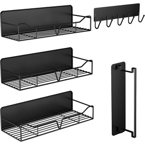 Étagère de rangement latérale pour réfrigérateur Huipinyuan, ensemble de 5 pièces, organisateur magnétique multi-couches pour cuisine, aliments et produits de soin personnel - Product Image 2