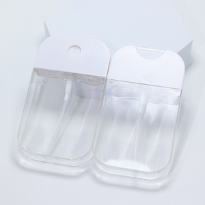 Refillable 50ml <b>Plastic</b> Credit Card Perfume Mist <b>Spray</b> <b>Bottle</b> Round With Seal for Hand Sanitizer Packaging Customizable Logo - Product Image 5