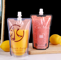 Gousset de fond de poche en plastique liquide transparent de qualité alimentaire pour jus de vodka eau minérale soda bière stock de stockage