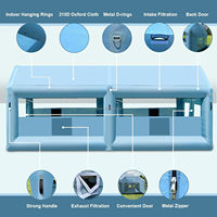 Cabine de peinture gonflable mobile, cabine de pulvérisation gonflable portable, grande tente de pulvérisation portable pour la peinture automobile