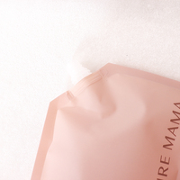 Sacs à bec verseur réutilisables avec impression en gravure personnalisée, capacité de 500 ml, bec verseur en plastique rechargeable pour shampooing et cosmétiques