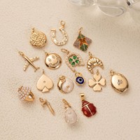Collier ajustable à fermoir ouvert DIY de style européen et américain avec pendentifs ronds assortis, plaqué or 18 carats, résistant à la décoloration