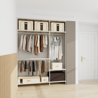 Armoire sur pied en acier avec portes coulissantes personnalisées, design moderne, structure entièrement en acier pour chambre à coucher, vestiaire et dressing
