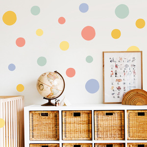 Adesivi <span class=keywords><strong>Murali</strong></span> <span class=keywords><strong>per</strong></span> Cameretta Bambini con Pois, Stile Bohémien, Applicazioni Carine, Impermeabili, Antimuffa, con Verniciatura Opaca in PVC - Product Image 4